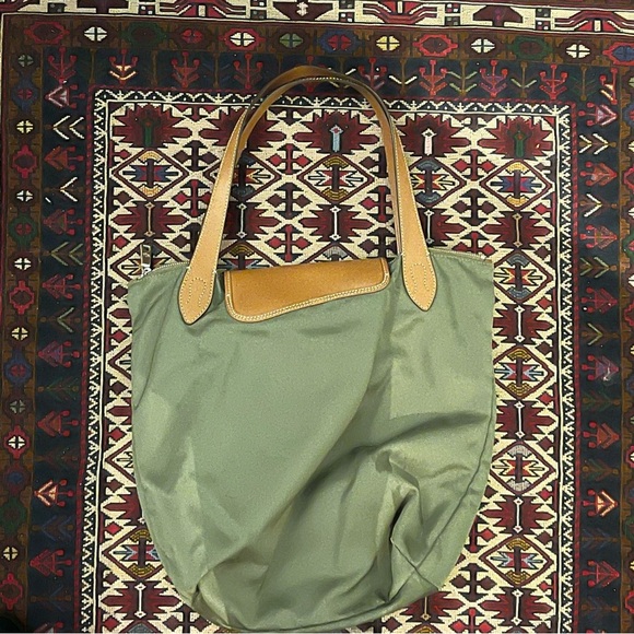 Ralph Lauren RLL Green Top Handel Tote Bag - Picture 3 of 11